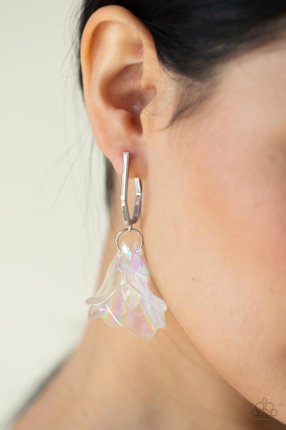 Jaw-Droppingly Jelly - Silver - Paparazzi Earrings