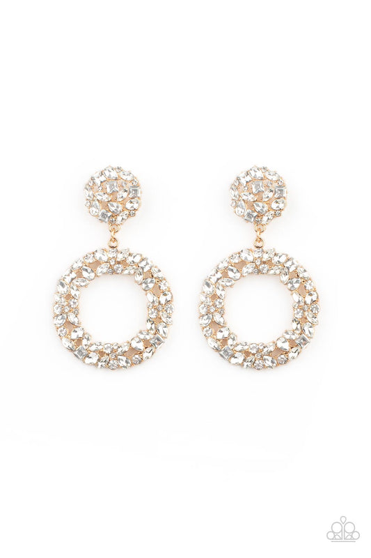 Party Ensemble - Gold - Paparazzi Earrings