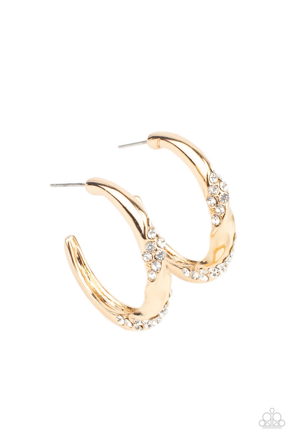 Subliminal Shimmer - Gold - Paparazzi Earrings