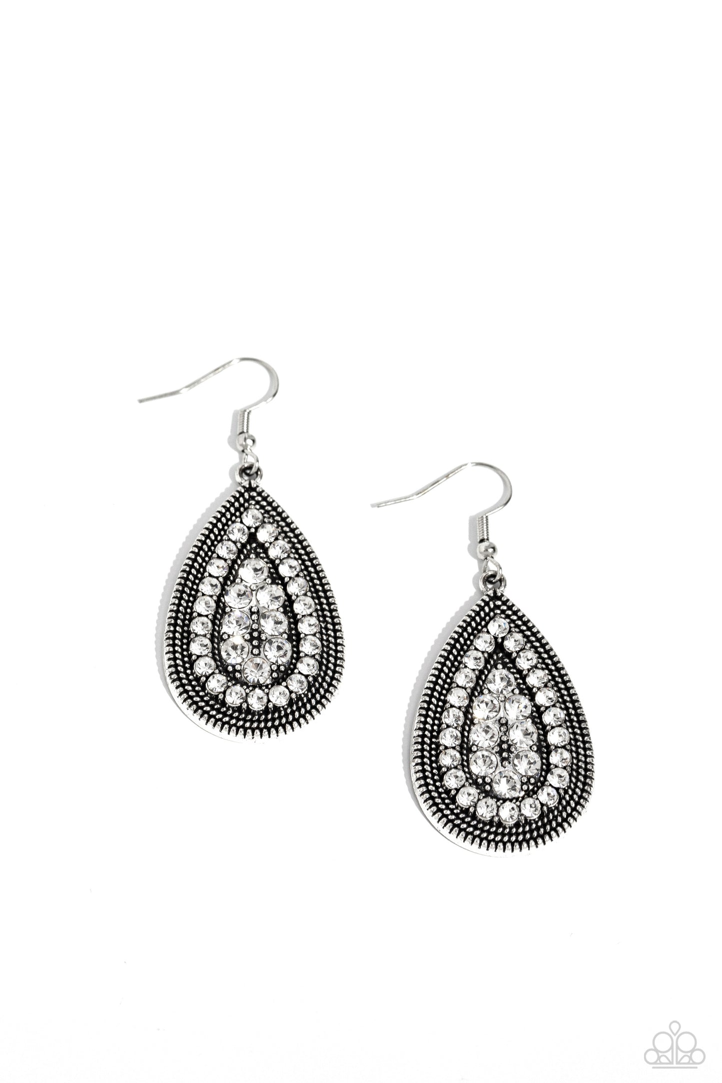Interstellar Idol - White - Paparazzi Earrings
