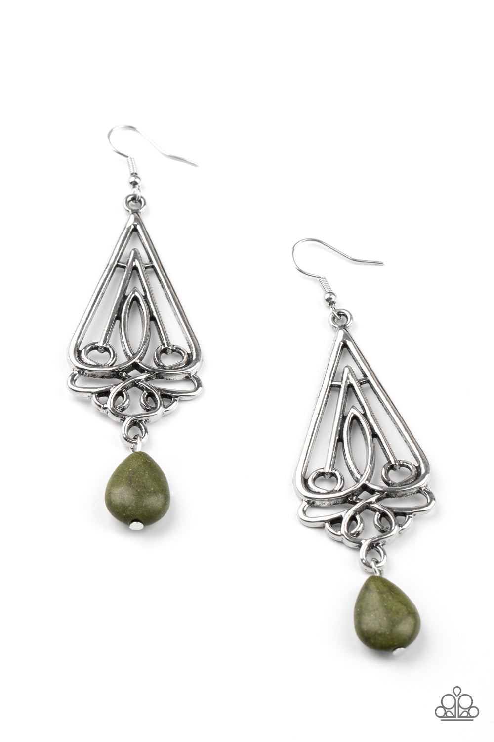 Transcendent Trendsetter - Green - Paparazzi Earrings