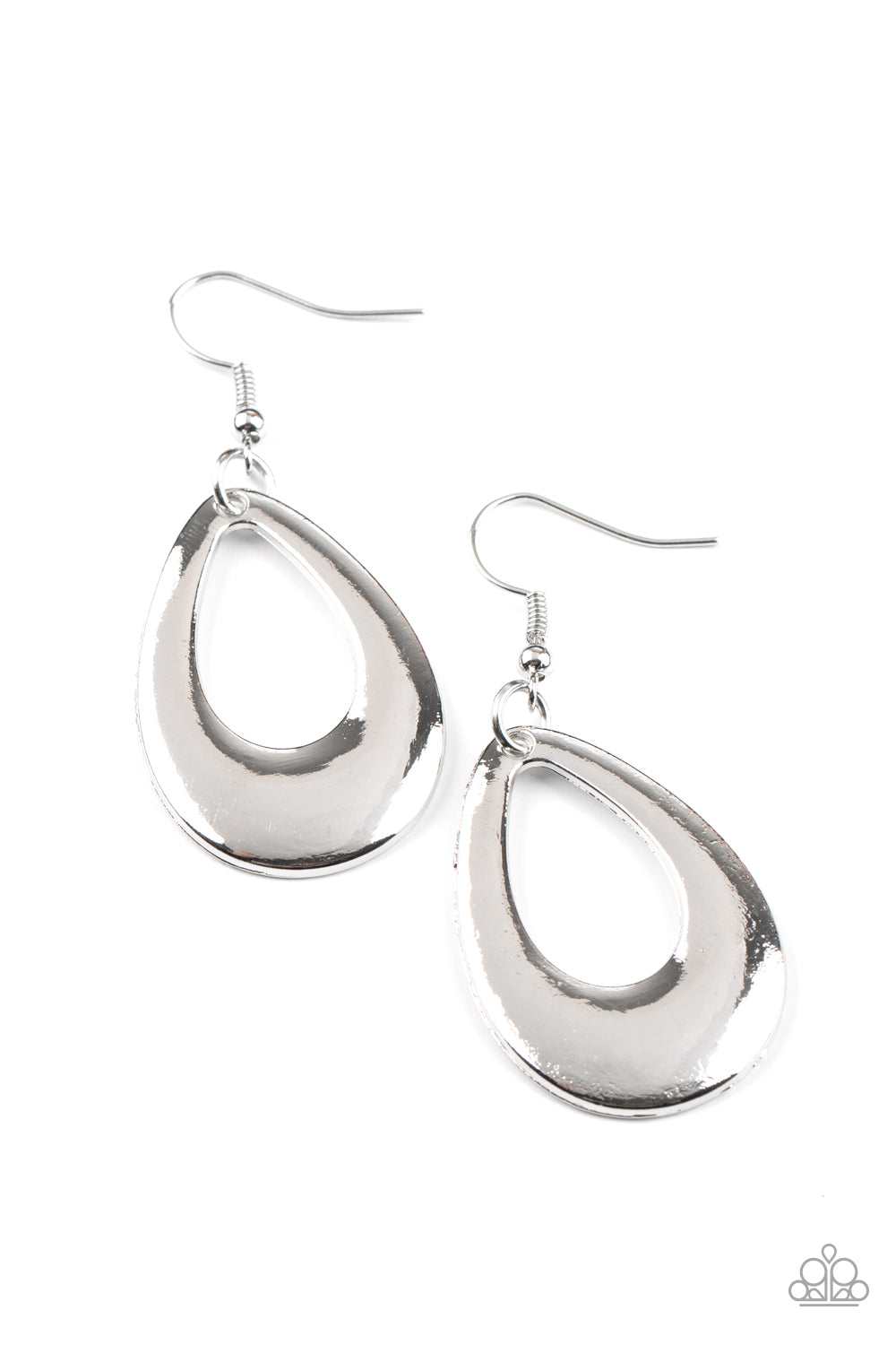 All Allure, All The Time - Silver - Paparazzi Earrings