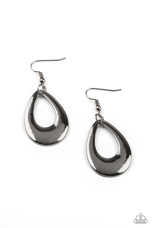 All Allure, All The Time - Black - Paparazzi Earrings