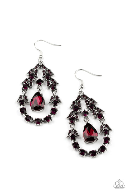 Garden Decorum - Purple - Paparazzi Earrings