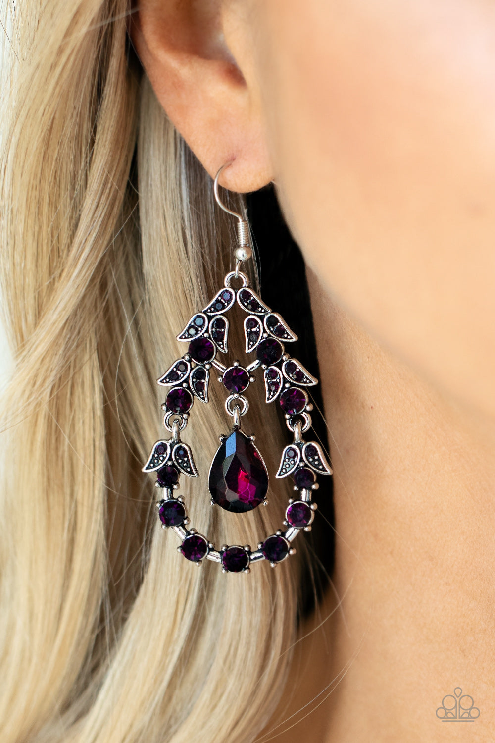 Garden Decorum - Purple - Paparazzi Earrings