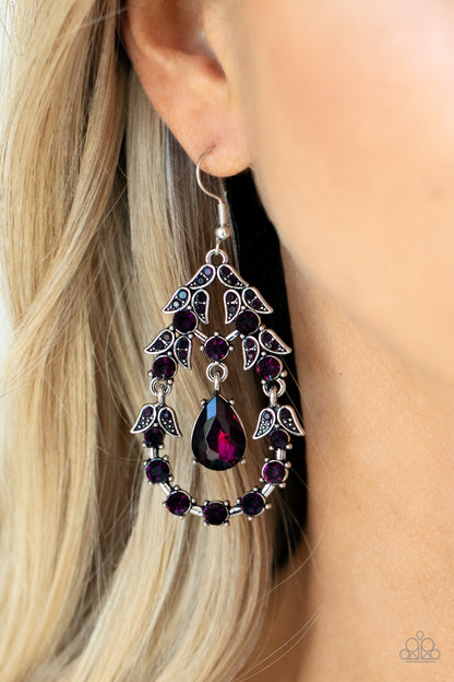 Garden Decorum - Purple - Paparazzi Earrings