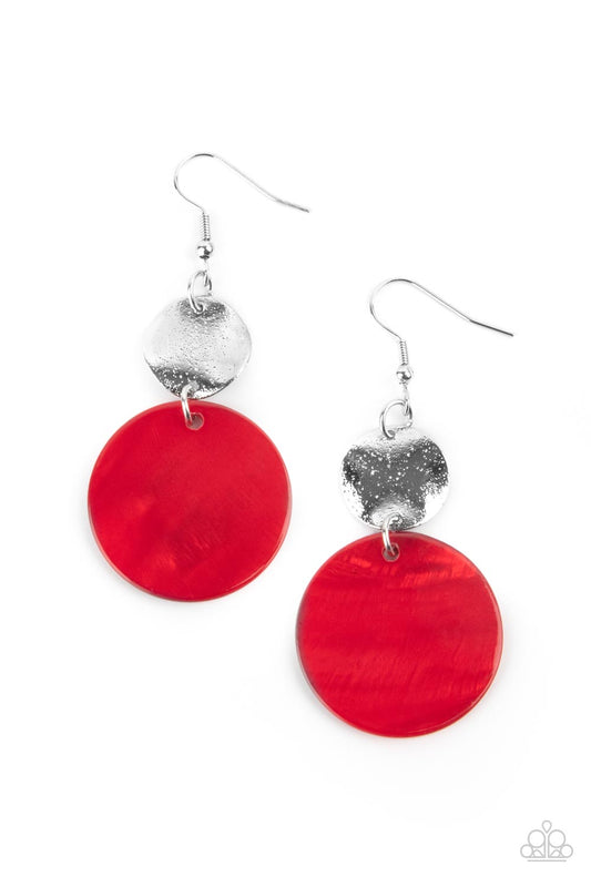 Opulently Oasis - Red - Paparazzi Earrings