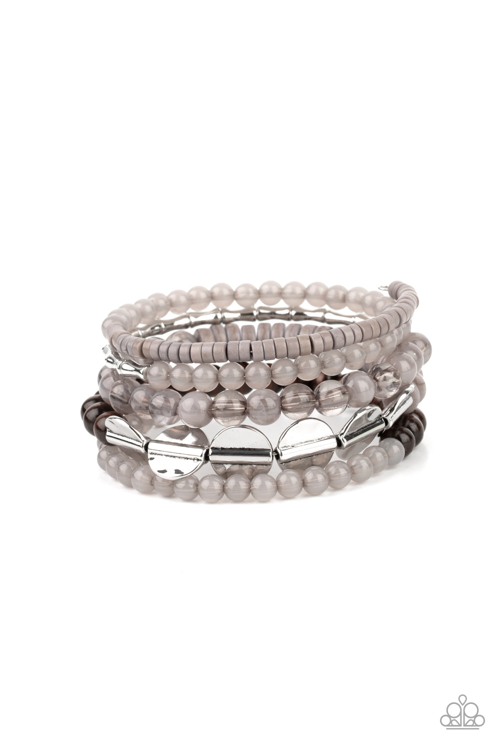 Free-Spirited Spiral - Silver - Paparazzi Bracelet