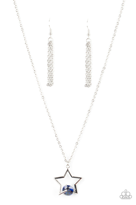 Starry Fireworks - Blue - Paparazzi Necklace