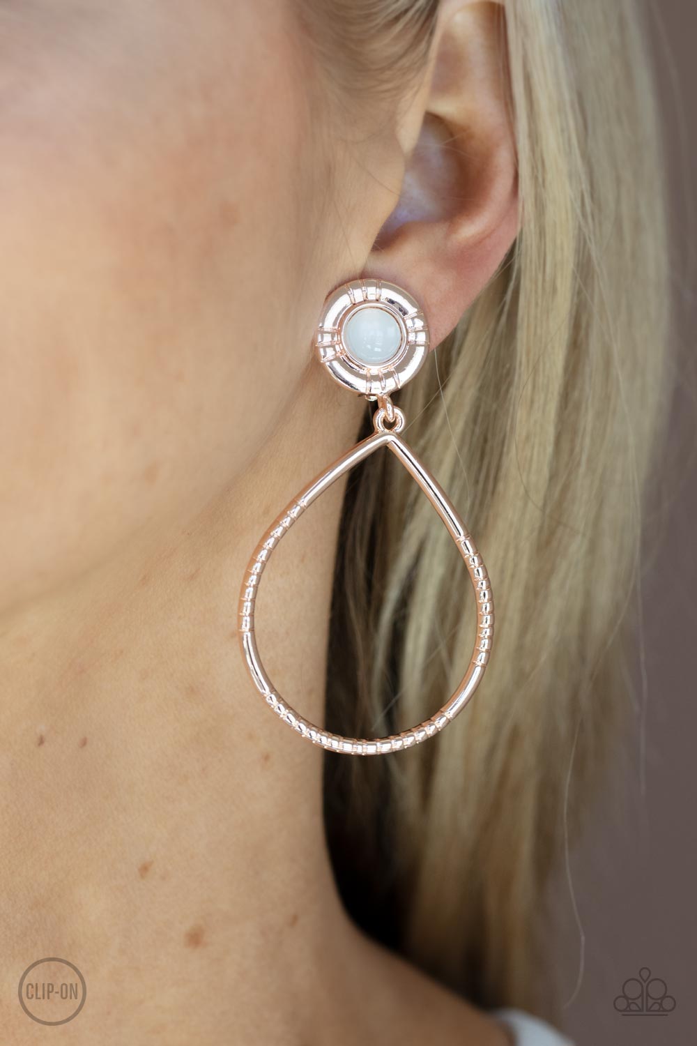 Fairytale Finish - Rose Gold - Paparazzi Earrings