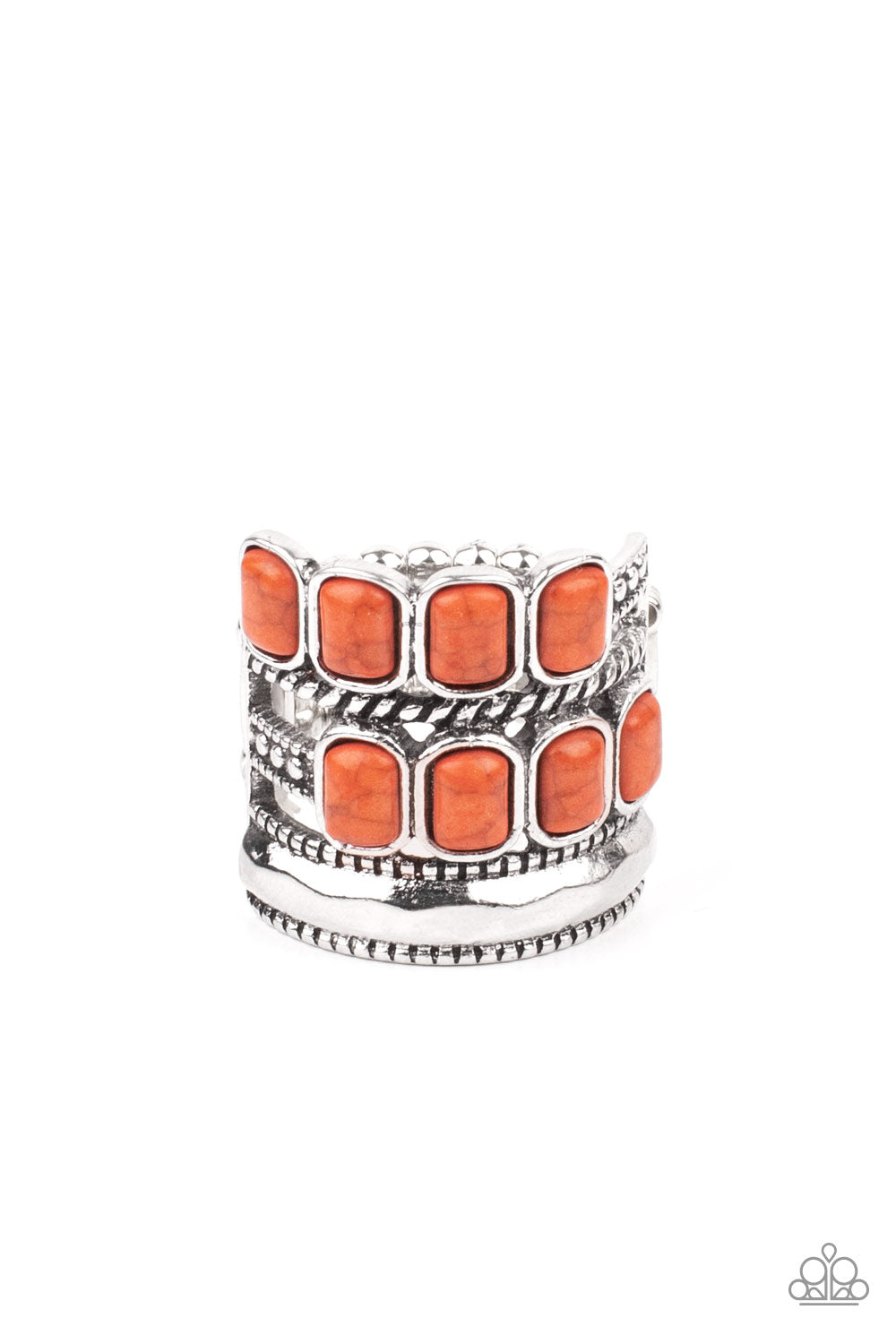 Mojave Monument - Orange - Paparazzi Ring