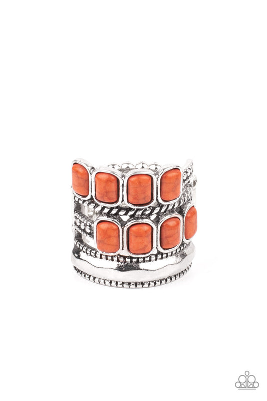 Mojave Monument - Orange - Paparazzi Ring