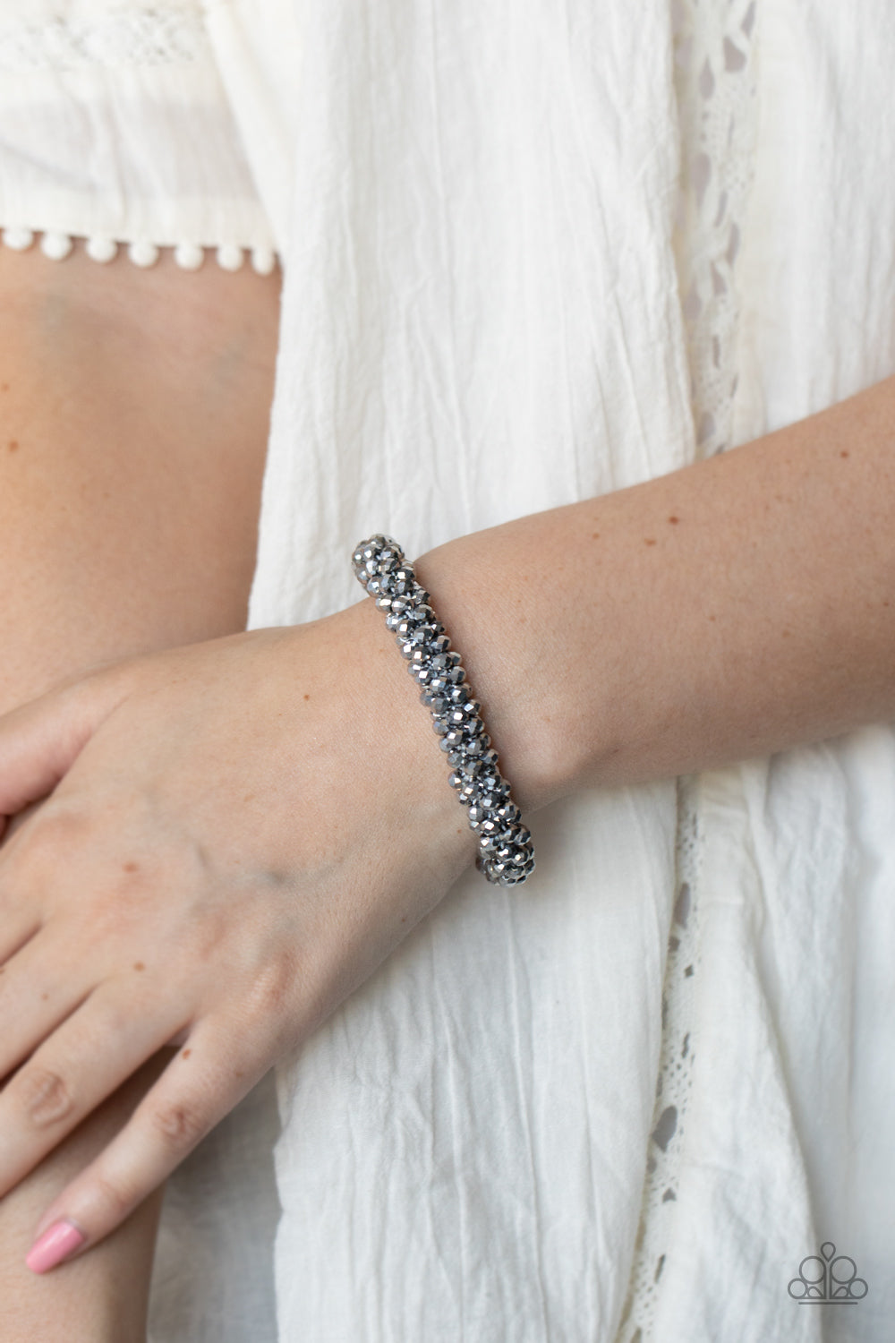 Wake Up and Sparkle - Silver - Paparazzi Bracelet