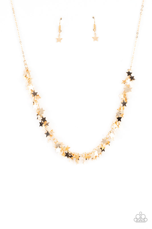 Starry Anthem - Gold - Paparazzi Necklace