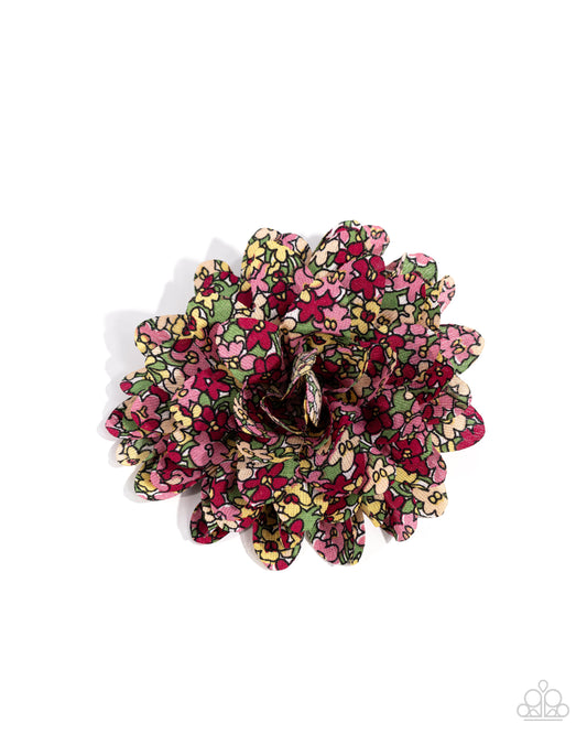 Positively Flower Patch - Pink - Paparazzi Hair Clip