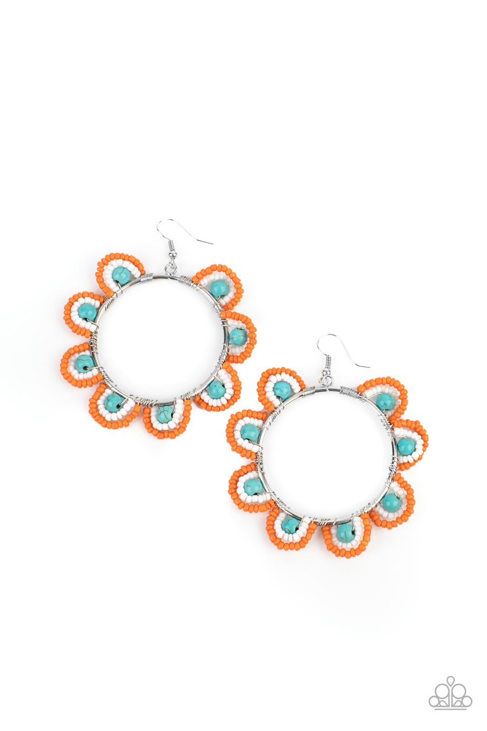 Groovy Gardens - Blue - Paparazzi Earrings