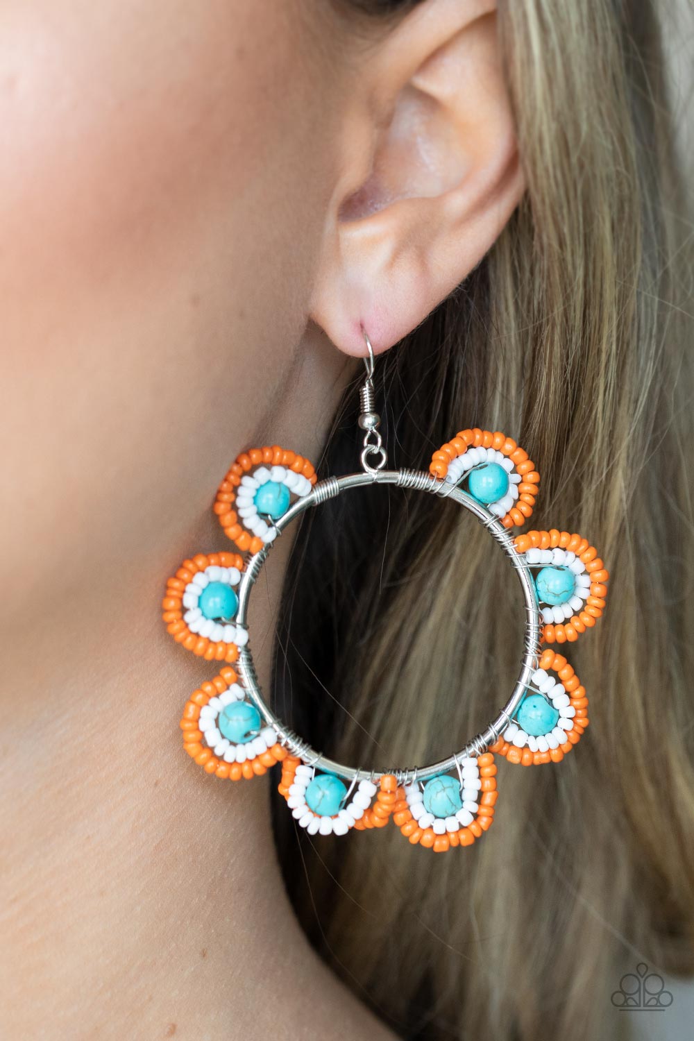 Groovy Gardens - Blue - Paparazzi Earrings