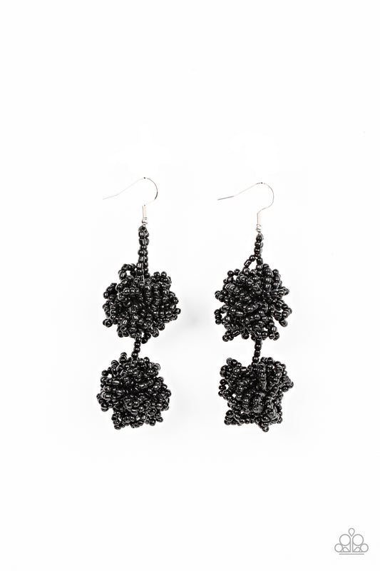 Celestial Collision - Black - Paparazzi Earrings