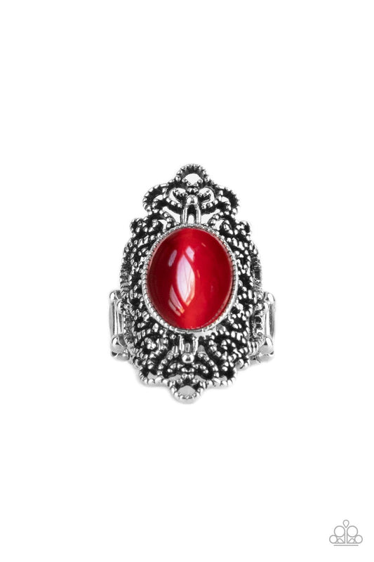 Once Upon a Meadow - Red - Paparazzi Ring