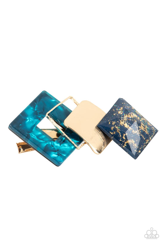 Geometrically Gatsby - Blue - Paparazzi Hair Accessories