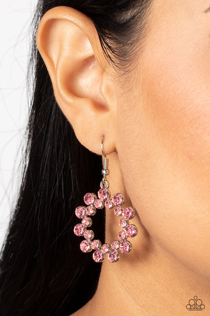 Champagne Bubbles - Pink - Paparazzi Earrings
