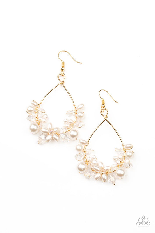 Marina Banquet - Gold - Paparazzi Earrings