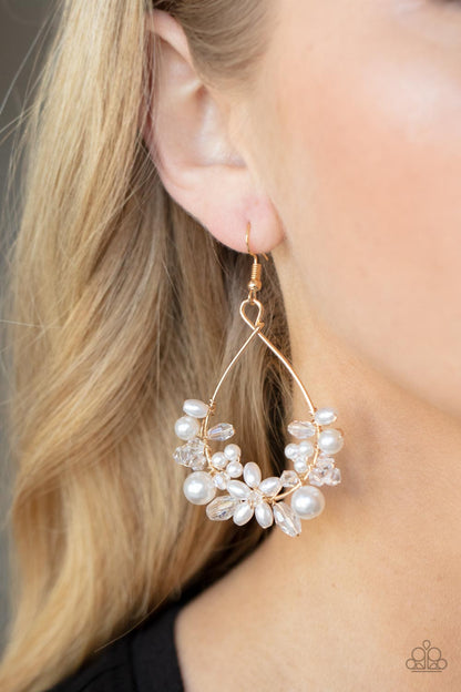 Marina Banquet - Gold - Paparazzi Earrings