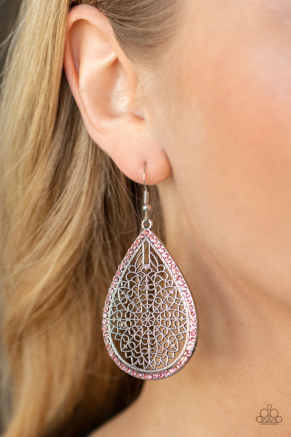 Fleur de Fantasy - Pink - Paparazzi Earrings