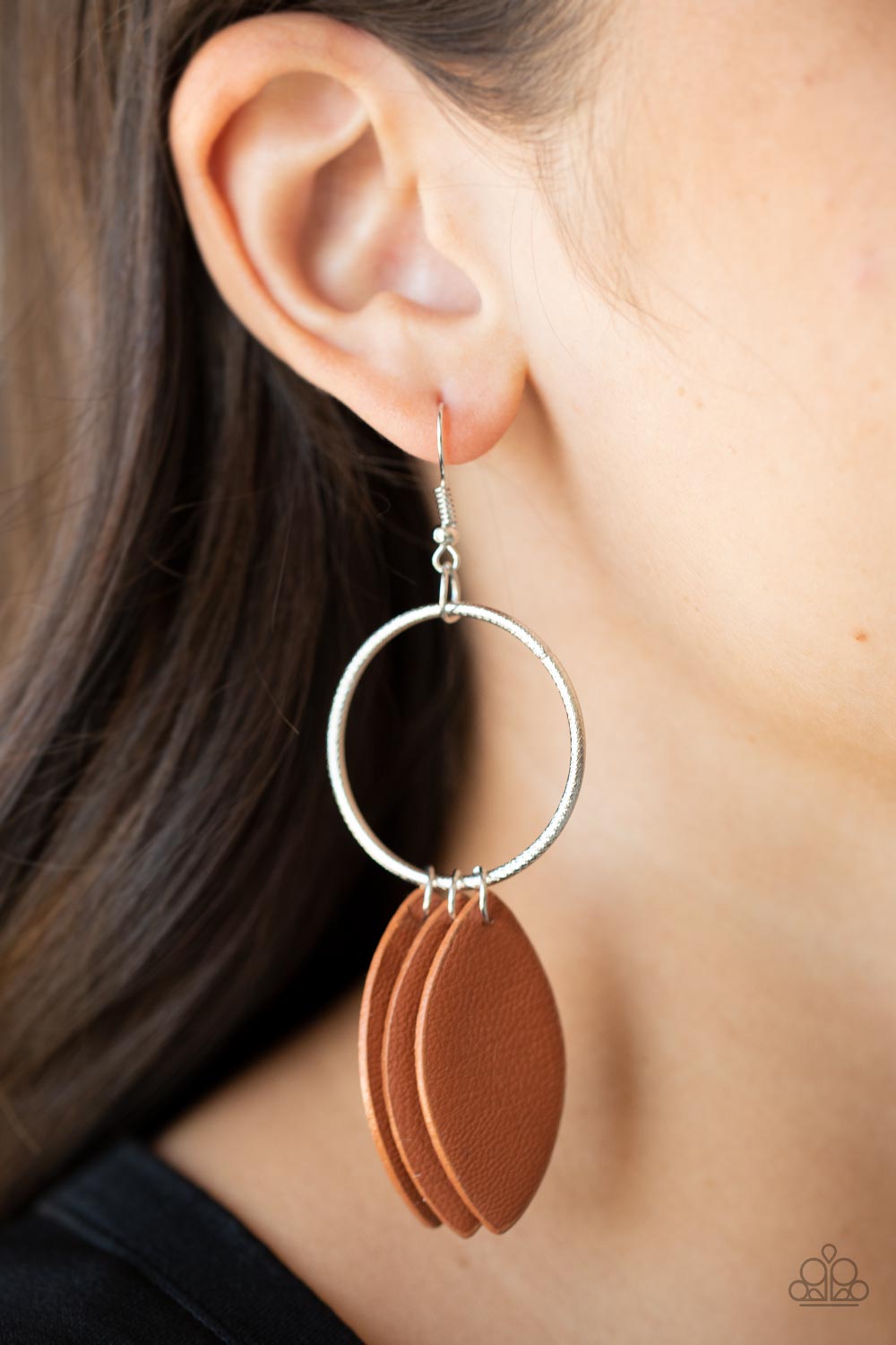 Leafy Laguna - Brown - Paparazzi Earrings