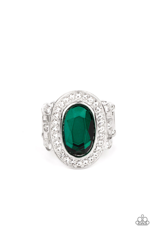 Always OVAL-achieving - Green - Paparazzi Ring