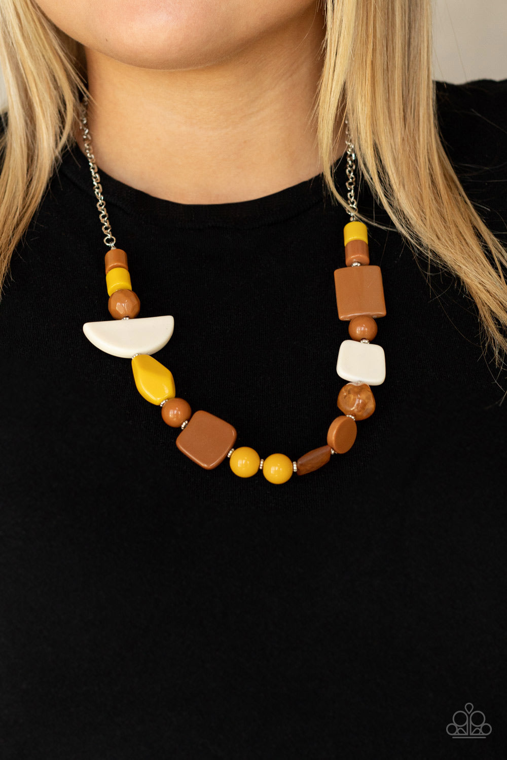 Tranquil Trendsetter - Yellow - Paparazzi Necklace