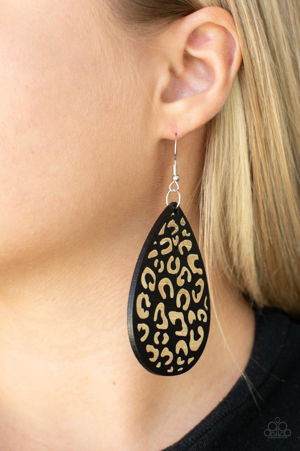 Suburban Jungle - Black - Paparazzi Earrings