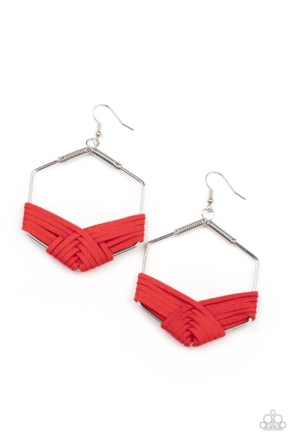 Suede Solstice - Red - Paparazzi Earrings