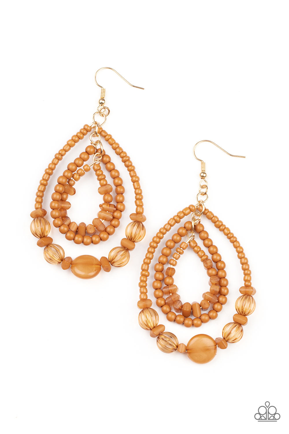 Prana Party - Brown - Paparazzi Earrings