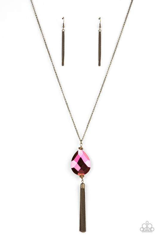 Interstellar Solstice - Brass - Paparazzi Necklace