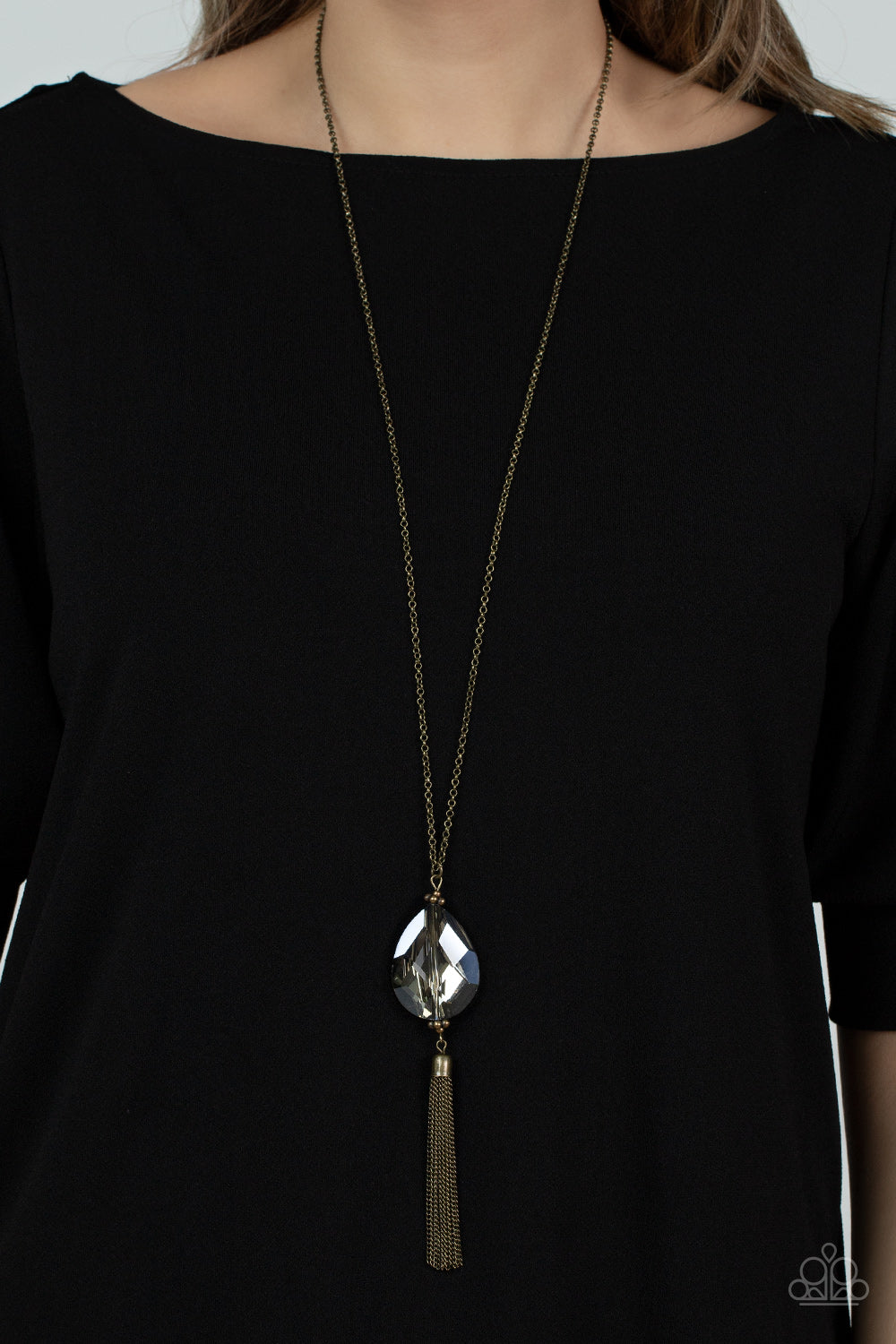 Interstellar Solstice - Brass - Paparazzi Necklace