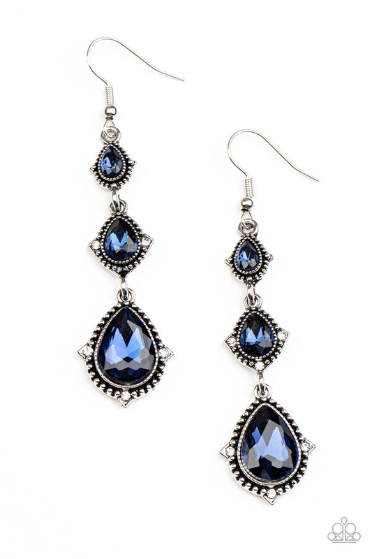 Prague Princess - Blue - Paparazzi Earrings