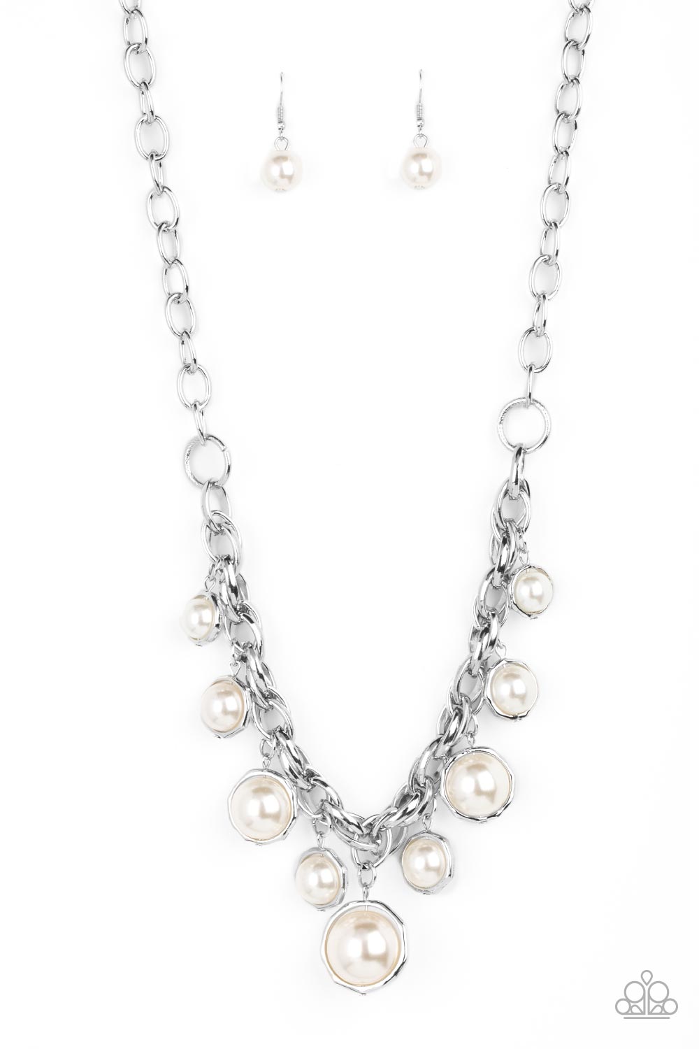 Revolving Refinement - White - Paparazzi Necklace