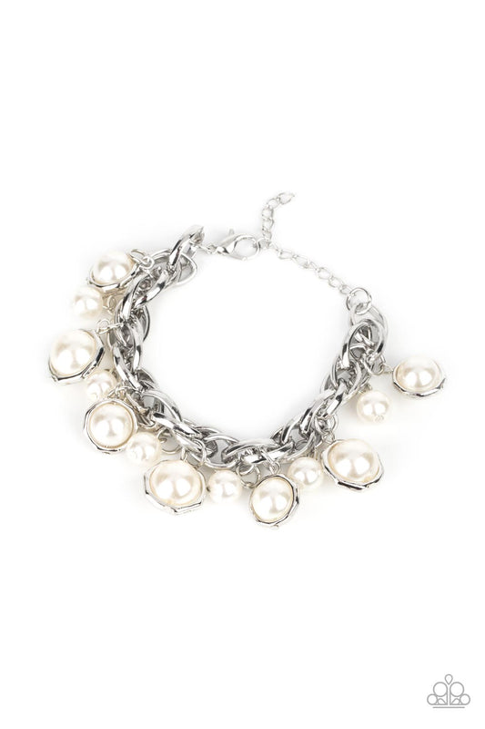 Orbiting Opulence - White - Paparazzi Bracelet