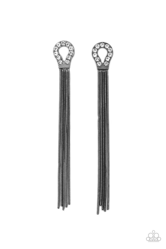 Dallas Debutante - Black - Paparazzi Earrings