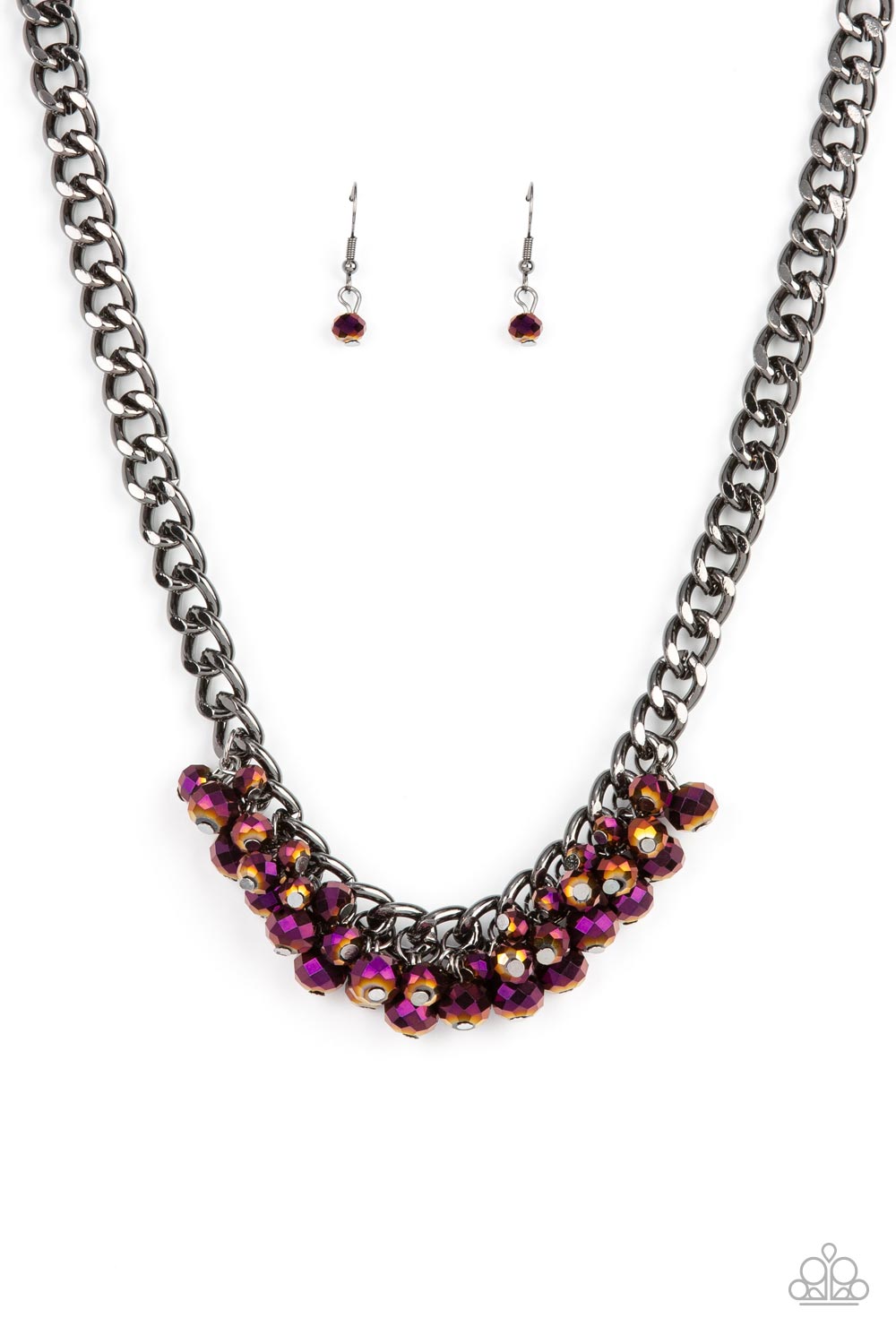 Galactic Knockout - Purple - Paparazzi Necklace