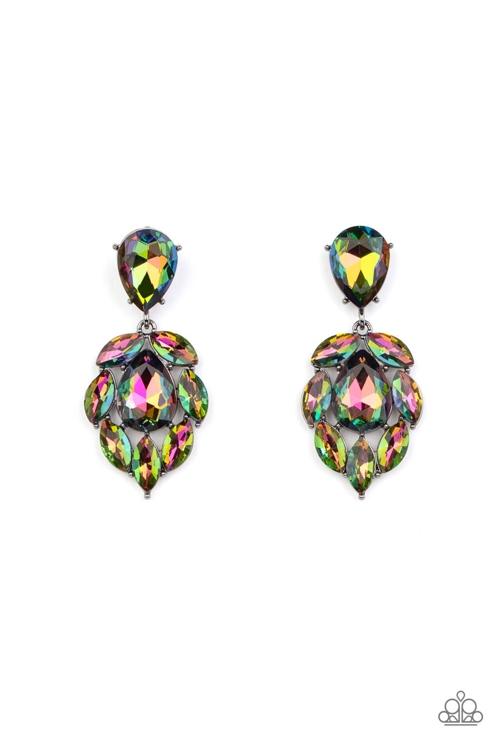 Galactic Go-Getter - Multi - Paparazzi Earrings (LOP) (Oil Spill)