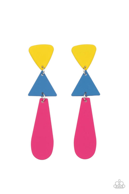 Retro Redux - Multi - Paparazzi Earrings