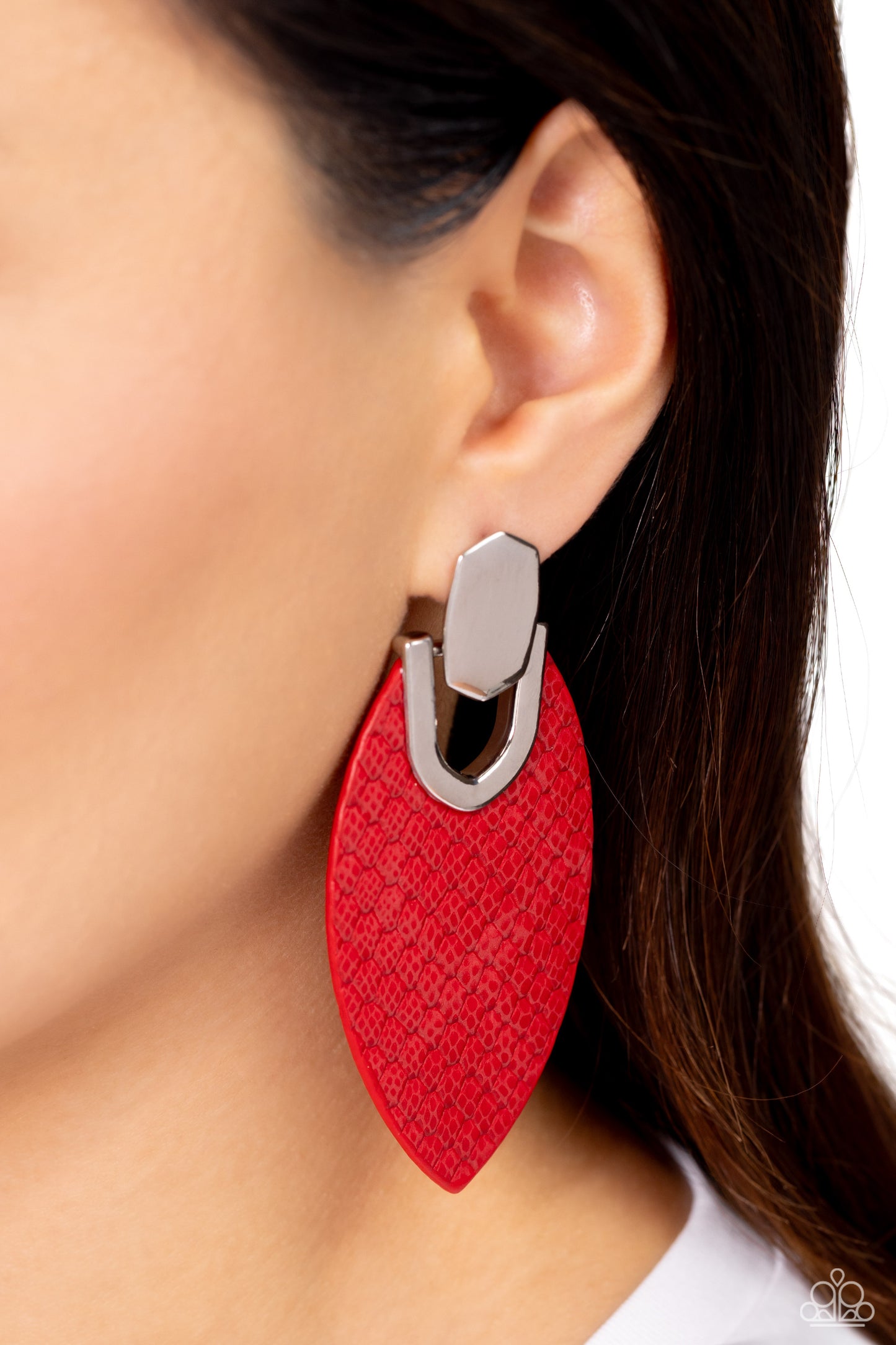 Wildly Workable - Red - Paparazzi Earrings