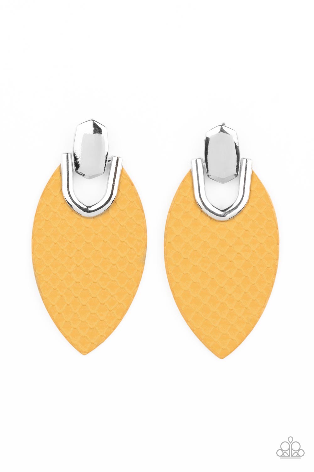 Wildly Workable - Yellow - Paparazzi Earrings