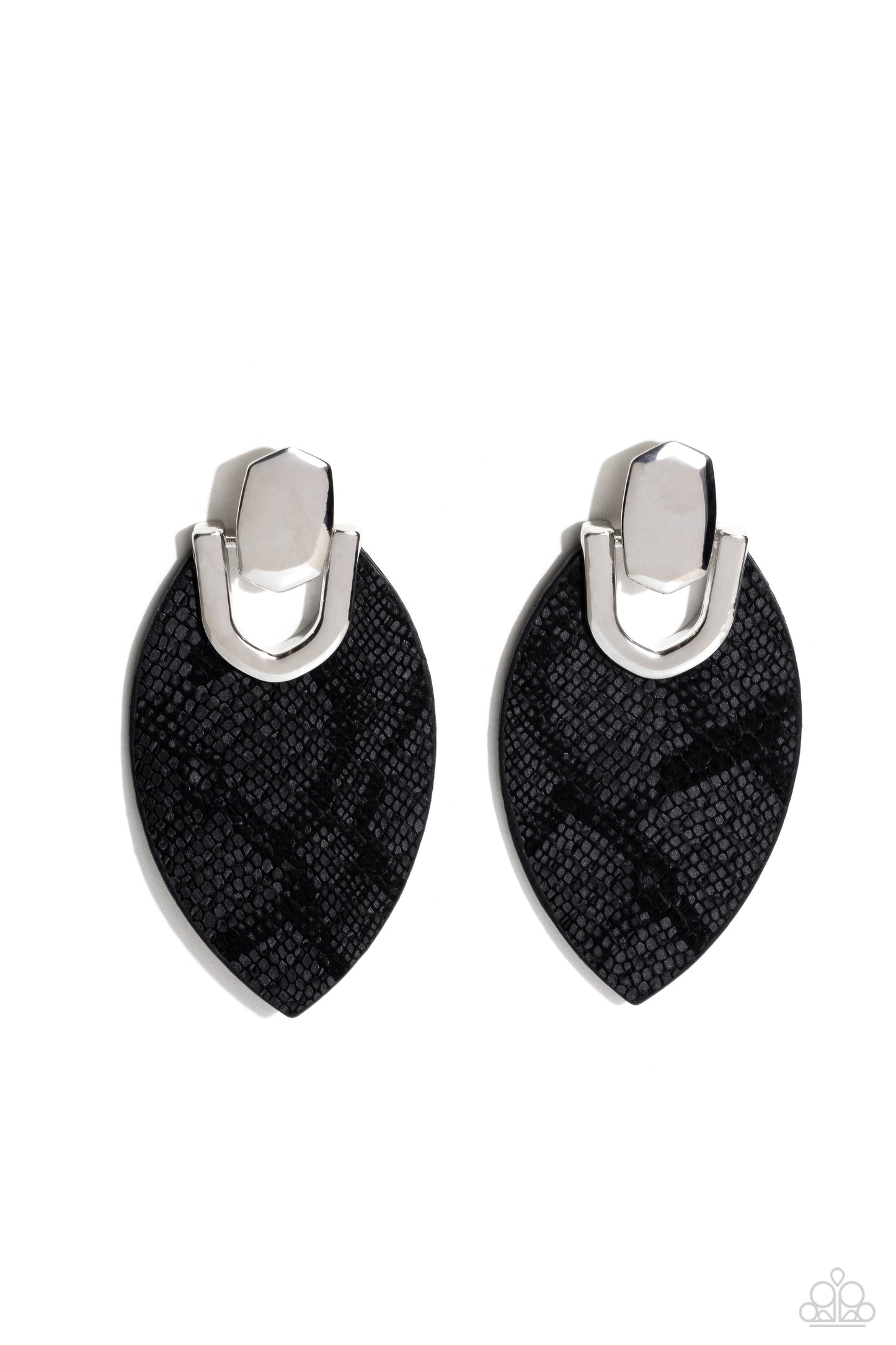 Wildly Workable - Black - Paparazzi Earrings