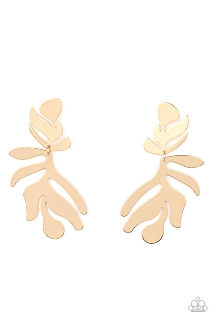 Palm Picnic - Gold - Paparazzi Earrings