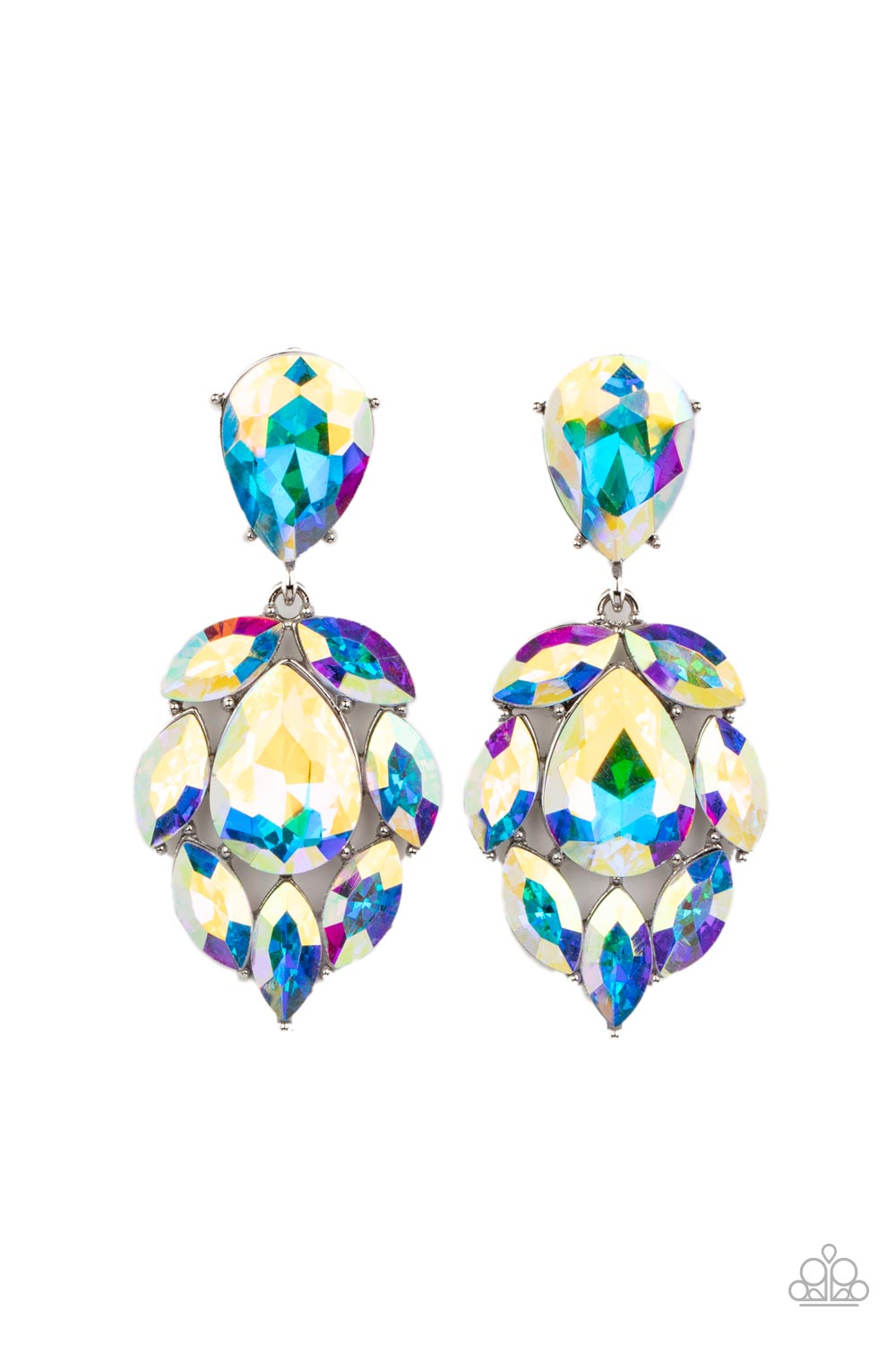 Galactic Go-Getter - Multi - Paparazzi Earrings (Iridescent)