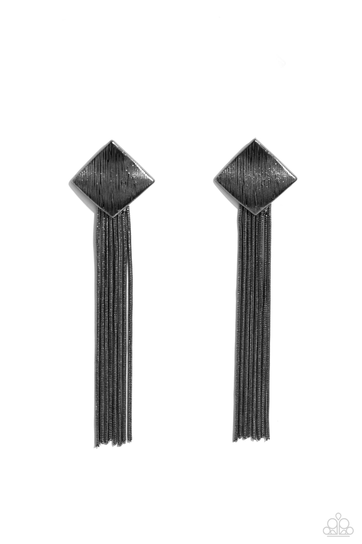 Experimental Elegance - Black - Paparazzi Earrings