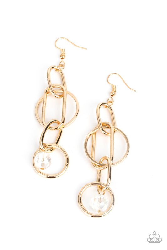 Park Avenue Princess - Gold - Paparazzi Earrings